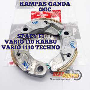 Kampas ganda VARIO 110 KARBU cvt GGC untuk motor spacy fi   vario 110 techno carbu ORI ASLI KAIN REM MEMILIKI DAYA TAHAN YANG LAMA SEHINGGA MEMBAUT ANDA NAYAMAN DALAM BERKENDARAAN AHM