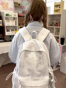 AE Large-capacity letter-print student backpack available in multiple colors stylish and durable nylon backpack for daily classes and casual use