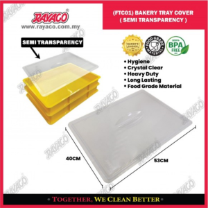 RAYACO Bakery Tray Cover Only(FULL TRANSPARENCY)/Slide Cover Tray/Bread Cake Bakery Cover/Cover Only