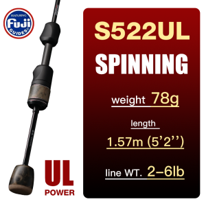 SEASIR Stream Solid Wood Fishing Rod FUJI A+O Guide Rings UL1.57M-1.98M 86G Ultralight BFS 40T Carbon Fishing Rods Lure weight 1-10G 2 Sections