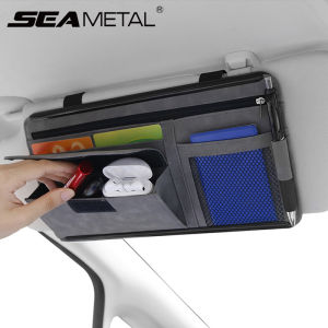 Universal Car Sun Visor Organizer Storage Bag Pocket for Glasses Card Bill Document Car Accessories