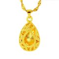 [Local Stock] Gold Necklace Pawnable Pure 18 K Saudi Original Necklace for Women Teardrop Openwork Pendant Necklace Fashion Jewelry Birthday Wedding Engagement Gift Buy 1 Take 1 Earrings Fashion Jewelrdangling. 