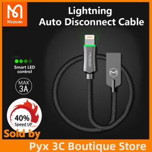Mcdodo USB Cable lightning auto disconnect data cable For iPhone Apple 14 13 12 11 Pro XS Max XR X 8 7 6s 6 plus 5 Cable Fast Charging Cable Mobile Phone Charger Cord Usb Data Cable