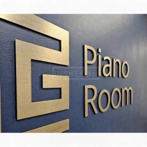 Custom LED Light Sign Wall Logo Piano Room 3D Home Business Decor Metal Neon Letters Luminous Signboard Advertising Labels