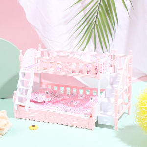 💥【Special price】💥UWO ตุ๊กตาจำลองขนาดเล็กยุโรปเจ้าหญิงคู่เตียงตุ๊กตาเฟอร์นิเจอร์ของเล่น