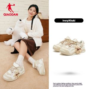 Qiaodan Womans Casual Sneakers Warm Shell Toe Chunky Sole Height Increasing Chic QXL052254502