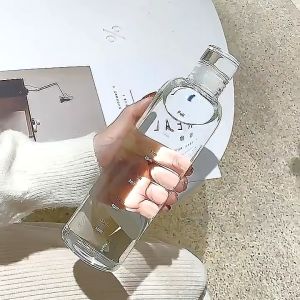 500/750ml Tumbler Hot and Cold Clear Water Bottle Tumbler Plastic Water Bottle