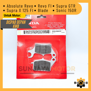 Dispad Depan Original Honda KWB Kampas Rem Supra X 125 FI Absolute Revo Blade 110 Revo X Supra GTR Sonic 150R Kanvas Rem Cakram Dispet Presisi Kanpas Disped Asli Discpad Dispat Ori AHM