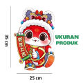 rainbow Hiasan Dinding Chinese New Year Tempelan Imlek 2025 Ular 3D Stiker Pintu Kaca Sticker CNY. 