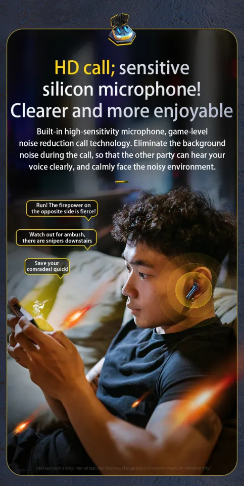 Gaming Bluetooth Earphone True Wireless Earbuds TWS IPX5