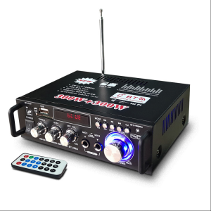 [T298] เพาเวอร์แอมป์ คาราโอเกะ สเตอริโอความเที่ยงตรงสูง 2 ช่องสัญญาณแอมจิ๋วบลูทูธ 12vรองรับบลูทูธ/การ์ด SD/USBวิทยุ FM สเตอริโอHIFI amplifier
