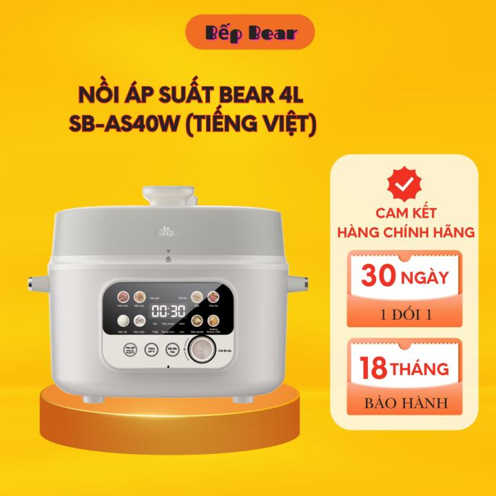 Nồi Áp Suất 4L Bear Đa Năng 8 Chế Độ Ninh Hầm Lẩu Nướng Sôi Nhanh Chống ...