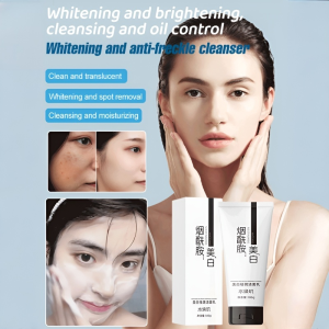 💕Whitening💕Niacinamide Huanji Whitening and Anti-Freckle Cleanser Removes Yellow and Blackheads Whitens Controls Oil and Moisturizes Amino Acid Facial Cleanser for Men and Women祛斑洁面乳