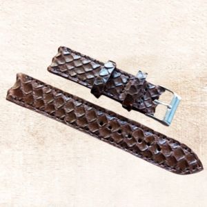 Strap Tali Jam Tangan Kulit - Exotic Snake Skin Warna Coklat Garansi  1 Tahun
