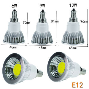 12V LED COB Spotlight Bulbs 6W 9W 12W GU10 MR16 GU53 E27 E14 E12 High Lumen Super Bright Aluminum Lamp For Home Office Shop Display Ceiling Light Dimmable 3000K