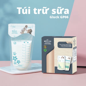 TÚI TRỮ SỮA MẸ GLUCK GP06 – TÚI ĐÁY ĐỨNG 2 KHÓA ZIP DÙNG BẢO QUẢN SỮA THỨC ĂN DẶM NƯỚC ÉP
