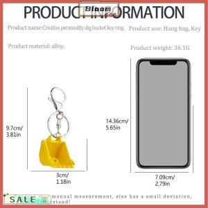 Follow Get New[Bloom Z] Creative Alloy Bulldozer Keychain Exquisite Personality Metal Excavator Bucket Pendant Key Chain Men Car Keyring Accessories