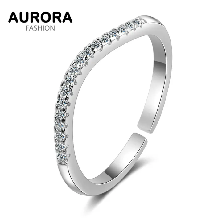AURORA Korea Stackable Style Shiny Zircon Fashion Adjustable Ring Jewelry JZ331 | Lazada Philippines