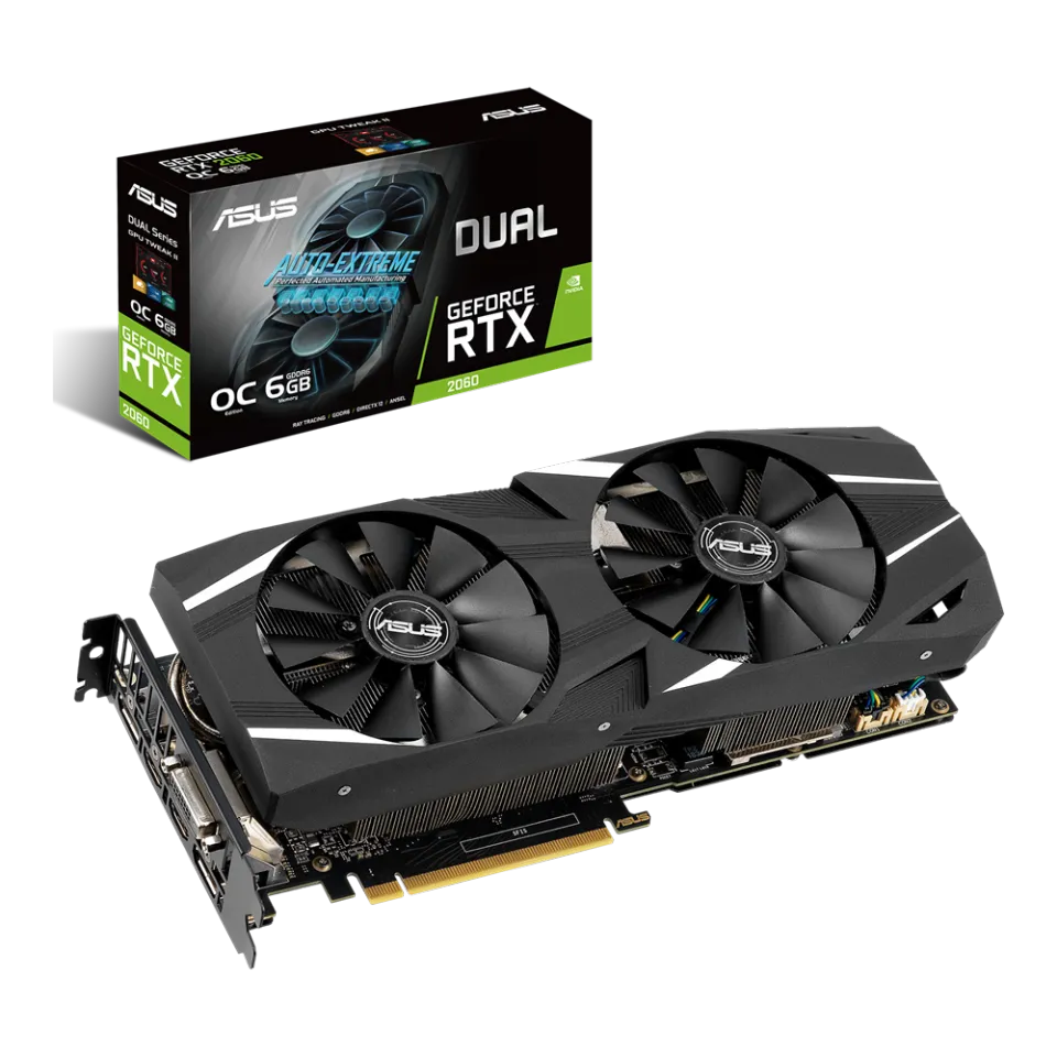 0%) ASUS VGA (การ์ดแสดงผล) ASUS GEFORCE RTX 2060 DUAL EVO O6G