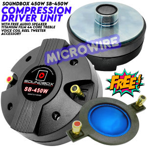 MW 450W Soundbox Compression Driver Unit with Titanium Diaphragm & 44mm Treble Voice Coil