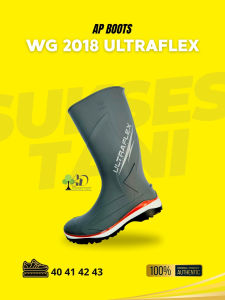Sepatu boot AP BOOTS ULTRAFLEX bahan karet yang awet cocok untuk berkebun ukuran 40-43