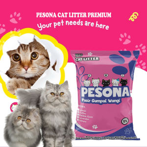 PASIR GUMPAL WANGI PESONA 12 LITER-PASIR KUCING GUMPAL WANGI-KWALITAS-HARGA MURAH-ANTI BAKTERI-ANTI DEBU
