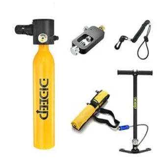 DIDEEP Plus Mini Lung Tank Diving Oxygen Bottle 0.5L-1L Snorkeling Set Oxygen Tank Lung Tanks for 20mins Diving Scuba Diving Equipment Diving Accessories