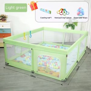 Playpen for Baby Stainless Steel Frame Play Fence Safety Playpen With Balls Breathable Mesh Playfence