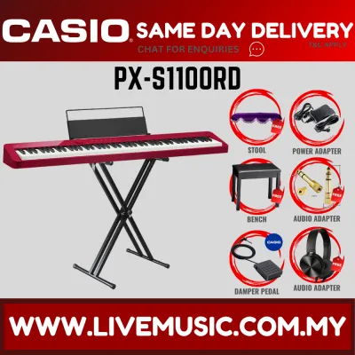 Casio PX-S1100 88 Keys Digital Piano Full Package With Headphone - Red ( PXS1100 / PX S1100 )