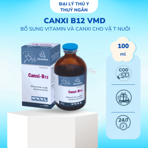 Canxi B12 của Vemedim (Lọ 100 ml) | Phòng thiếu canxi và vitamin cho heo gà | Dùng trong chăn nuôi
