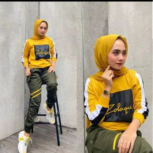 COD/baju setelan wanita/ Set Sporty ZOLAQUE /Baju Giska Setelan Olahraga Senam Muslim Wanita/setelan wanita terbaru 2022 kekinian/setelan wanita KATUN/one set wanita kekinian 2022/baju setelan dewasa/baju setelan remaja
