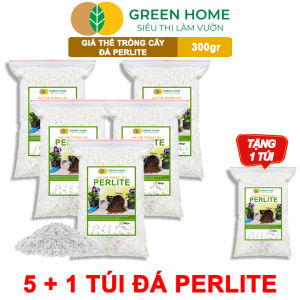 Mua 5 tặng 1 - Đá Perlite Greenhome Bao 300gr Trồng Hồng Thuỷ Canh Giá Thể Trân Châu Giàu Khoáng Chất Độ Tơi
