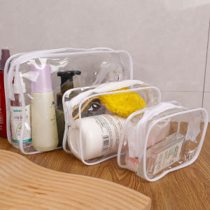 Transparent Cosmetic Bag PVC Clear Waterproof Makeup Zipper Bag Toiletry Wash Bags Travel Accessory