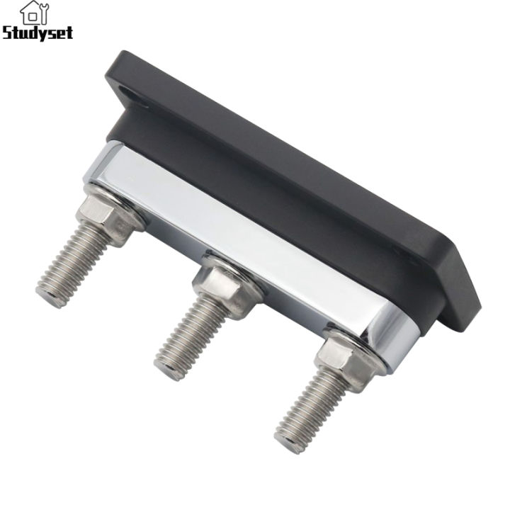 Puooifrty 600A Bus Bar 4-Stud (3/8 Pouces) M10 High Current Copper Busbar Terminal Block Marine DC 12V 24V 48V Avec Cover(Rouge