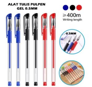 KHECHE ⭐️Pulpen Sekolah Kantor Mata Pena Bullet 0.5mm Import
