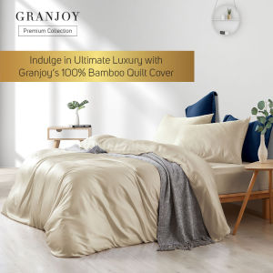 Granjoy Bamboo Quilt Cover - Made From 100% Pure Bamboo - Soft And Cool Duvet Cover - Each Set Includes 1 Duvet Cover