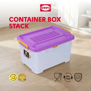SHINPO Kontainer Plastik Dengan Roda Stack Container Box Kotak Penyimpanan SPO-SIP-113-CB-60