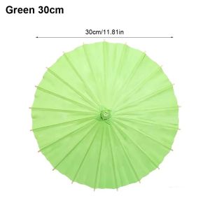 NEXTYOO 1Pcs Colored Paper Umbrella 20/30/40/60cm Long-handle Painting Supplies Durable DIY Handmade Photography Prop for Baby Shower Anniversary Wedding Birthday