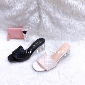 Guốc dép nữ 5 phân bản ngang trần chỉ gót trong LT (D012)