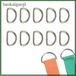tuokaiguoji 10ชิ้นห่วงรูปตัว D แหวนโลหะหัวเข็มขัดกระเป๋าสำหรับเสื้อผ้ากระเป๋าเคสสายรัดเว็บเข็มขัด