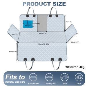 Carmat large wear-resistant detachable with mesh opening for the rear seat of the car dirt-resistant washable thickened and durable