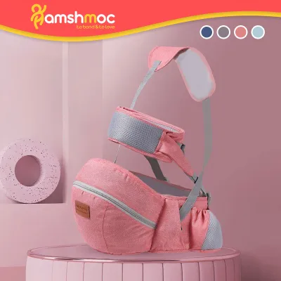 HamshMoc 0-36 Months Multifunctional 4 In 1 Baby Carrier Ergonomic Large Capacity Hip Seat Waist Stool Detachable Safety for Toddler Outdoor Travel