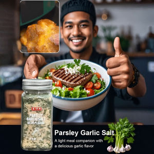 【Instant Flavor Boost】0-Calorie Parsley Garlic Salt A Must-Have For Steak Salad