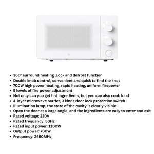 Mi Mijia Microwave Oven 20L (20L Capacity | Fast Heating | Classified Thawing | Intelligent Control) 米家微波炉  MWBLXE1ACM
