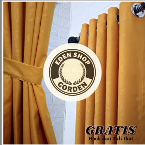 Gorden Smokring Gorden Jendela Pintu 10 Ring Polos Emboss free hook dann tali