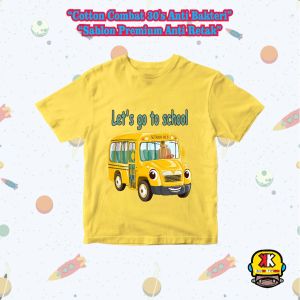 Kaos anak laki-laki gambar BUS SEKOLAH 2-14th