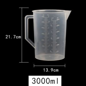 TANTUANG Clear Graduated Measuring Cup Large Capacity Plastic Laboratory Beaker Liquid Container Scale Transparent Mixing Cup Kitchen Baking