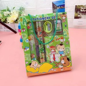 6 in1 Childrens Pencils Stationary Set School Supplies Stationary Set For Kids Gift Box Prize Gift