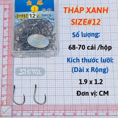 Lưỡi Câu Cá Tháp Xanh ĐỦ SIZE 8-16 Chất Liệu Bằng Thép Siêu Bén - Lưỡi Câu Đơn Câu Đài PHỤ KIỆN CÂU CÁ SHIWA