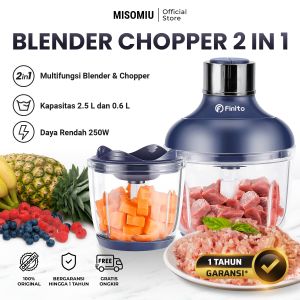 Food Chopper Finito 2 in 1 Multifungsi Food Processor 2.5 Liter Daya Kuat Bahan Premium